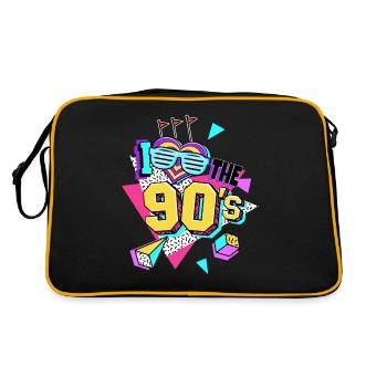 Les années 90 J’aime les années 90 - Sac Retro - noir/or - Dos