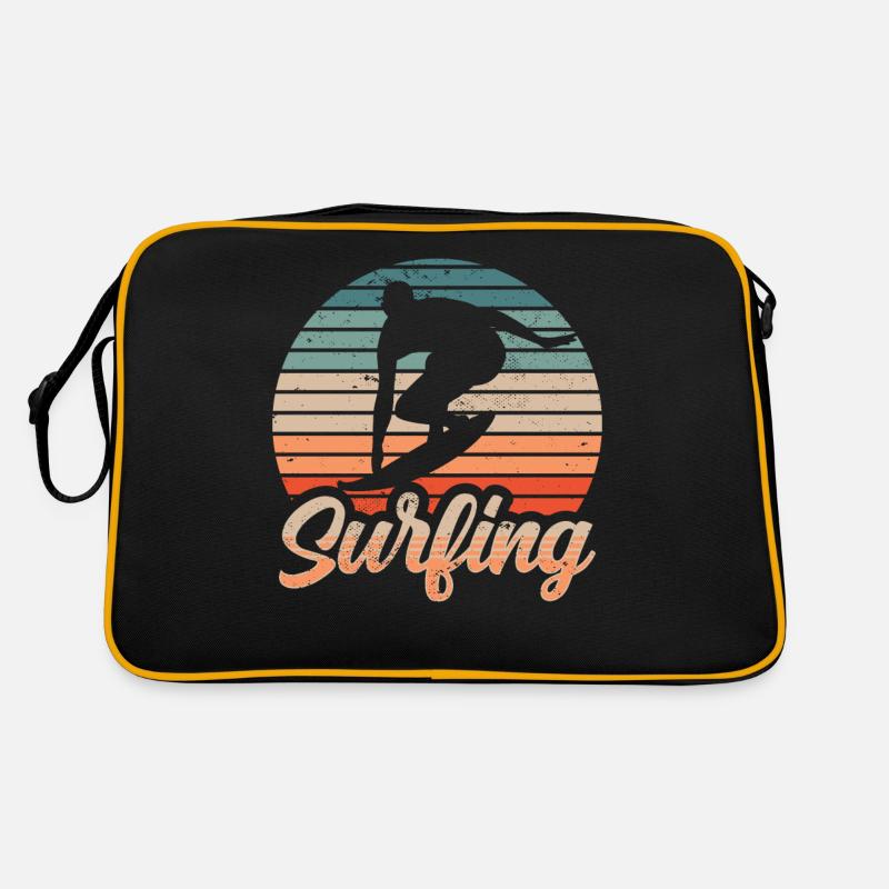 Surfing Surfing Surfer Surfboard Retro Bag