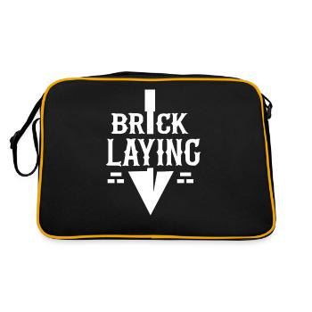 Masonry Brick Craftsmen Mason - Retro Bag - black/gold - Back