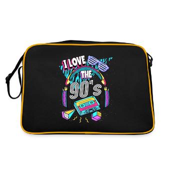 Les années 90 J’aime les années 90 - Sac Retro - noir/or - Dos