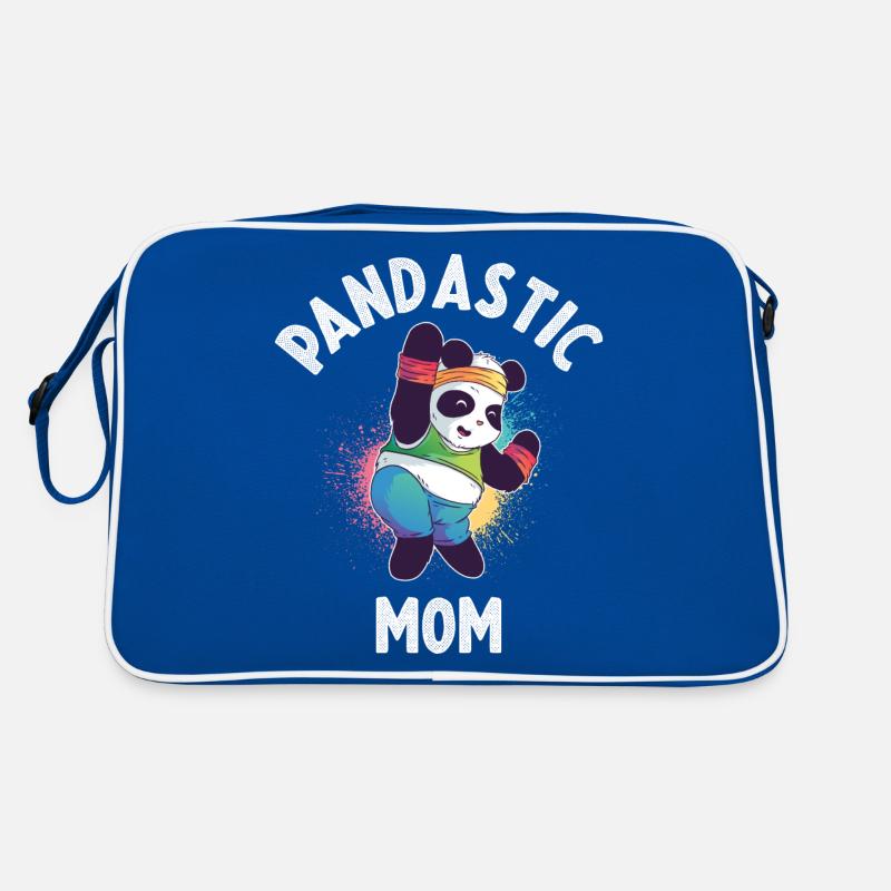 Panda Mom Pandabär Geschenk Retro Tasche