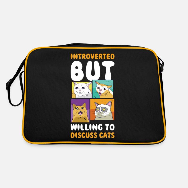 Introverted Cats Introverted Gift Retro Bag