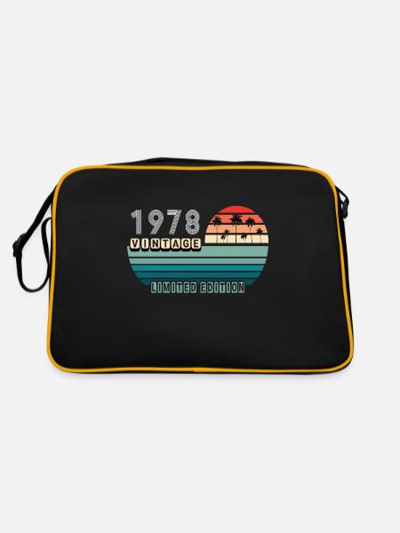 Vintage Geburtstag Geburtstag Retro 1978 Limited - Retro Tasche - Schwarz/Gold