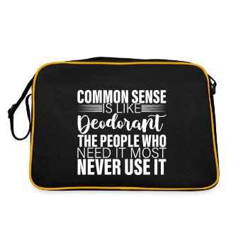 Common Sense Is Like Deodorant 2 - Retro Bag - black/gold - Back