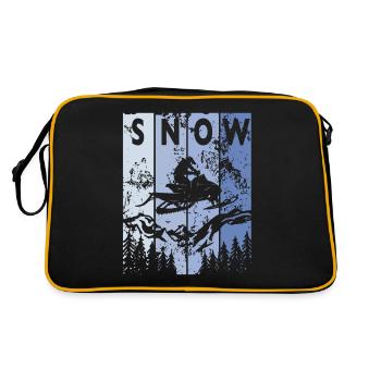 Motor Slede Snowmobiling Winter Sport Snowmobiler - Retro Bag - black/gold - Back
