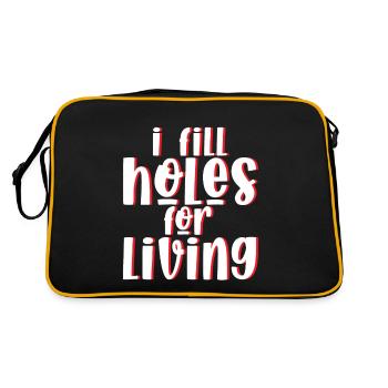 Je remplis des trous pour vivre 2 - Sac Retro - noir/or - Dos