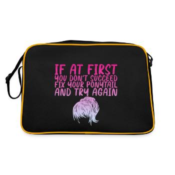 Si au début vous ne réussissez pas, réparez votre queue de cheval 3 - Sac Retro - noir/or - Dos