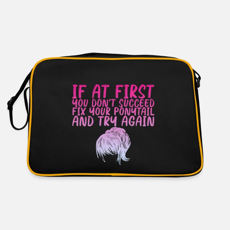 Si au début vous ne réussissez pas, réparez votre queue de cheval 3 Sac Retro
