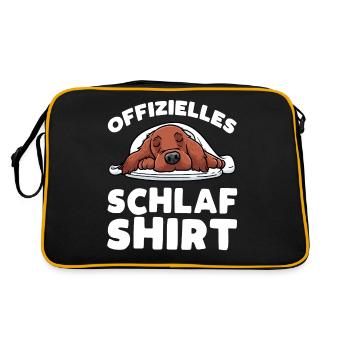 Irish Setter Hund Irischer Roter Setter - Retro Tasche - Schwarz/Gold - Hinten