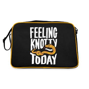 Banana Ball Python Herpetologist Feeling Knotty - Retro Bag - black/gold - Back