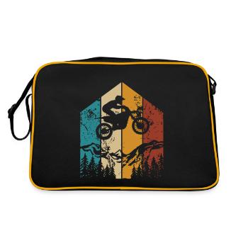 Dirt Bike Rider Motocycle Freestyle Motocross - Retro Bag - black/gold - Back