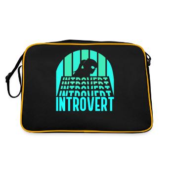 Sarcasme introverti Timide introverti - Sac Retro - noir/or - Dos