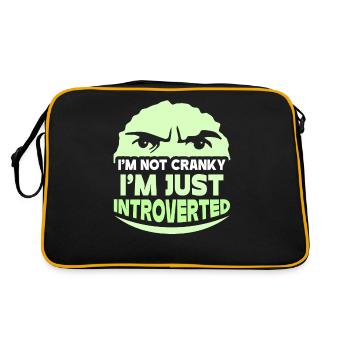 Je ne suis pas grincheux, je ne suis qu’introverti - Sac Retro - noir/or - Dos
