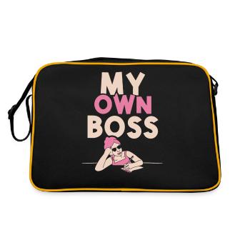 My Own Boss Self-Employed Freelancer - Retro Bag - black/gold - Back