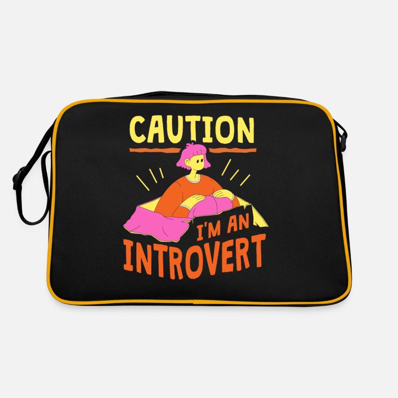 Attention Je suis un introverti timide Sac Retro