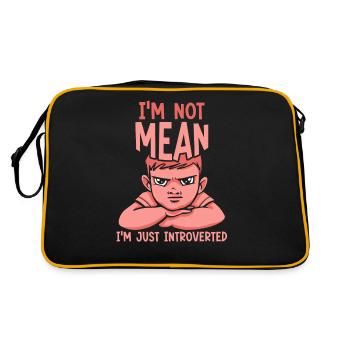 Je ne suis pas méchant, je suis juste un introverti - Sac Retro - noir/or - Dos