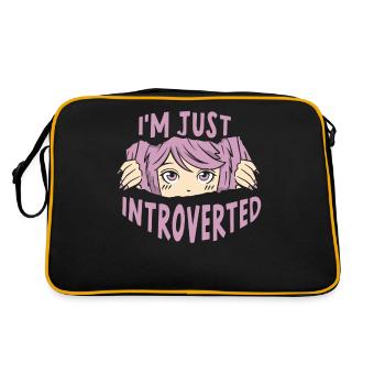 Je ne suis qu’un introverti introverti - Sac Retro - noir/or - Dos