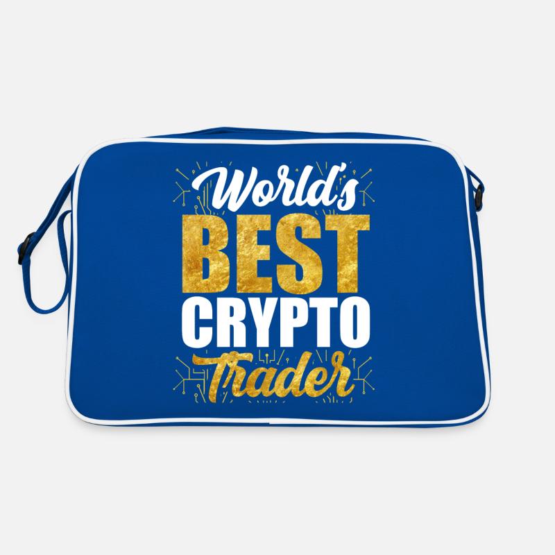 Weltbester Krypto Trader Trading Crypto Traden Retro Tasche