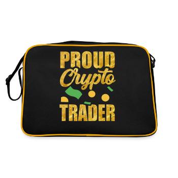 Fier Crypto Trader Trade Crypto Trading - Sac Retro - noir/or - Dos