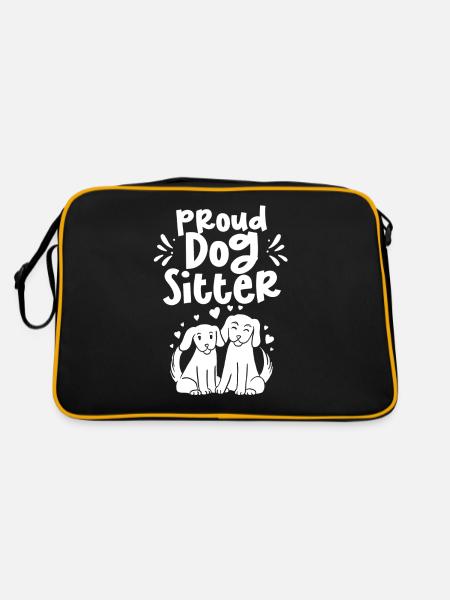 Fier chien gardien chien assis chienss d’assise chiens d’assise - Sac Retro - noir/or - Dos