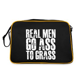 Real Men Go Ass To Grass 2 - Retro Bag - black/gold - Back