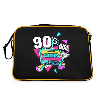 Fille des années 90 et 90 - Sac Retro - noir/or - Dos