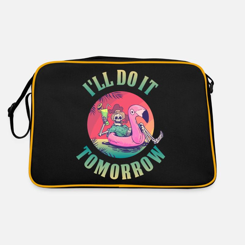 Mal le faire demain Cadeau de procrastination Sac Retro