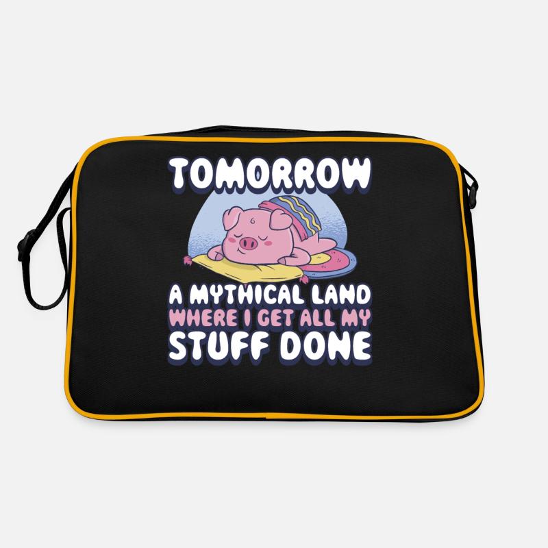 Tomorrow A Mythical Land Prokrastination Geschenk Retro Tasche