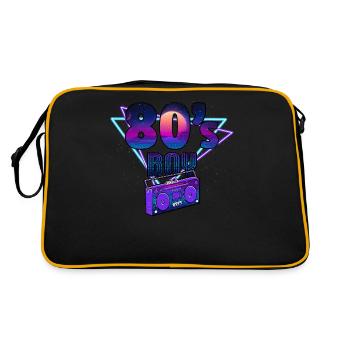 Années 80 80 Hommes - Sac Retro - noir/or - Dos