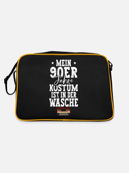 Mein 90er Kostüm Ist In Der Wäsche 90er Jahre - Retro Tasche - Schwarz/Gold - Hinten