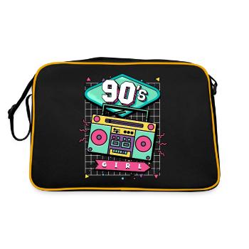 Fille des années 90 et 90 - Sac Retro - noir/or - Dos