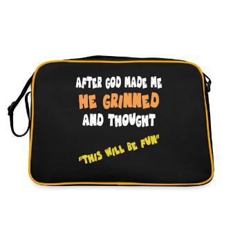 Après que Dieu m’ait créé - Sac Retro - noir/or - Dos