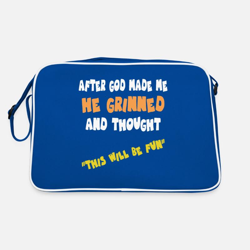 After god made me Retro Tasche