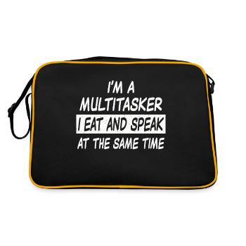 Multitasker eat and speak - Retro Tasche - Schwarz/Gold - Hinten