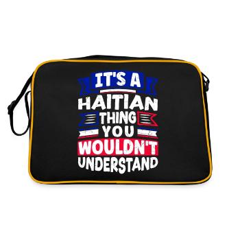 C’est une chose haïtienne Haïti Haïti Haïti Drapeau Drôle - Sac Retro - noir/or - Dos