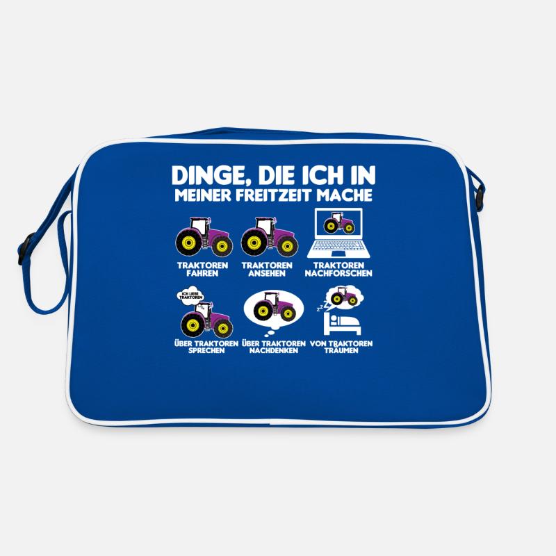 Traktor Trecker Bauer Freizeit Dinge als Landwirt Retro Tasche