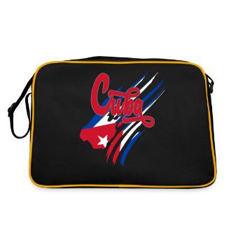 Drapeau cubain Cuba - Sac Retro - noir/or - Dos