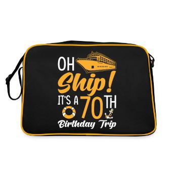 Cruise 70th Birthday Trip - Retro Bag - black/gold - Back