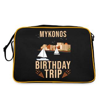 Mykonos Voyage d’anniversaire Mykonos Grèce - Sac Retro - noir/or - Dos