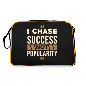 I strive for success, not popularity - Retro Bag - black/gold - Back