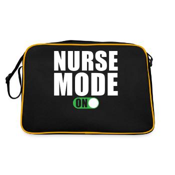 Krankenschwester Modus An Lustige - Retro Tasche - Schwarz/Gold - Hinten
