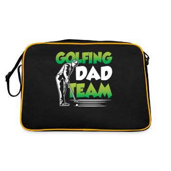 Golf Papa Golf Père Golfeur Équipe Papa Fête des Pères - Sac Retro - noir/or - Dos