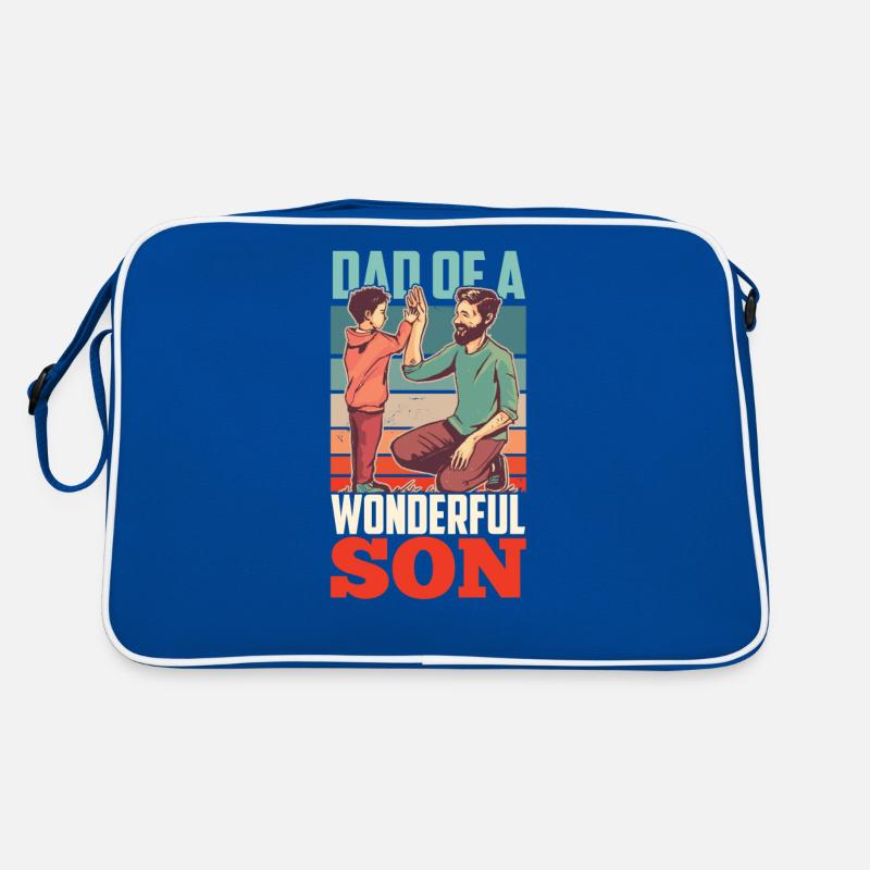 Vater Eines Wunderbaren Sohnes Sprüche Papi Papa Retro Tasche