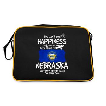 Nebraska - Retro Tasche - Schwarz/Gold - Hinten