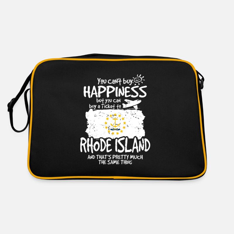 Rhode Island - Retro Tasche - Schwarz/Gold