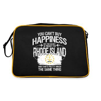 Rhode Island - Retro Tasche - Schwarz/Gold - Hinten