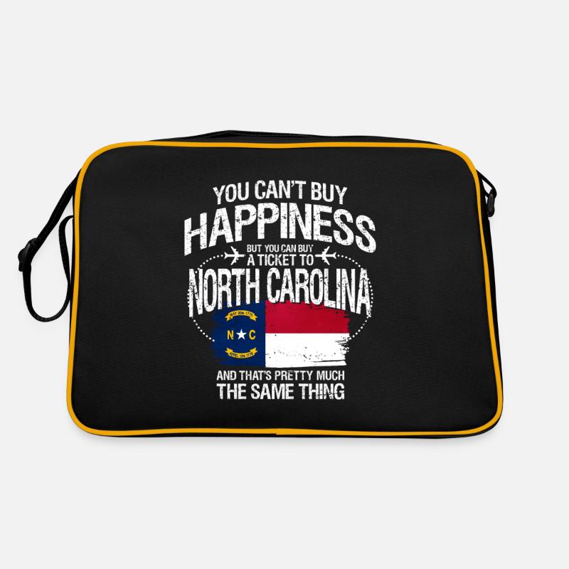 North Carolina - Retro Tasche - Schwarz/Gold