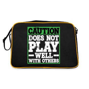 Caution, does not play well with others 31 - Retro Bag - black/gold - Back