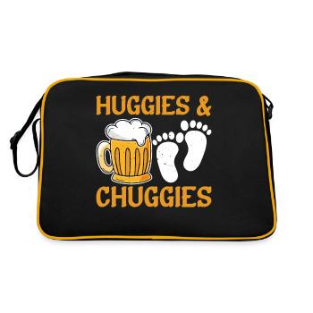 Huggies and Chuggies 12 - Retro Bag - black/gold - Back