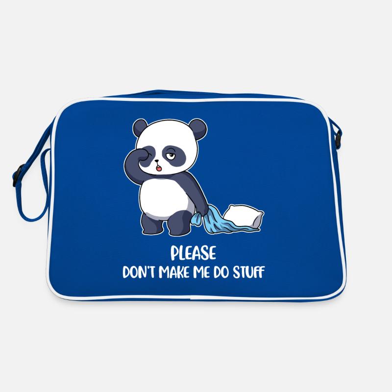 Don't Make Me Do Stuff Panda Panda Bear Gift Retro Bag